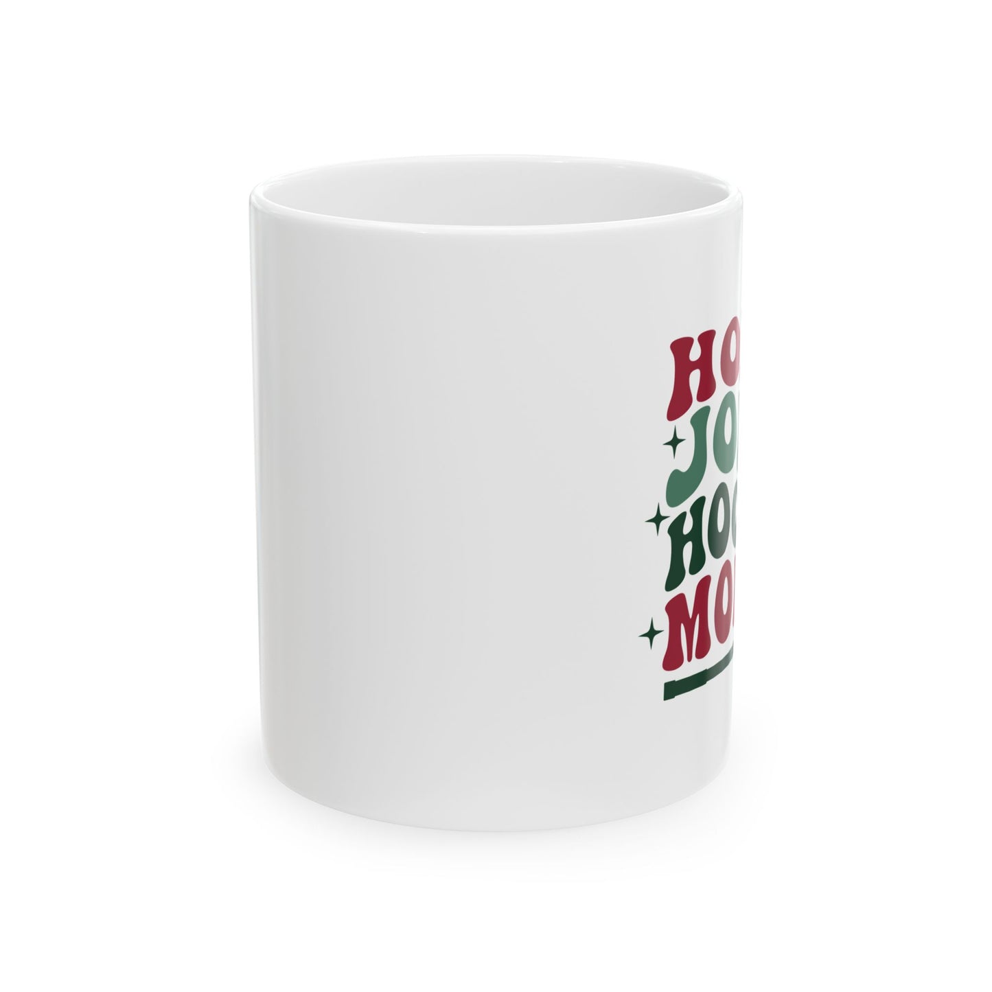 Mug - Holly Jolly Hockey Mom 11oz/15oz Ceramic Mug for Hockey Moms