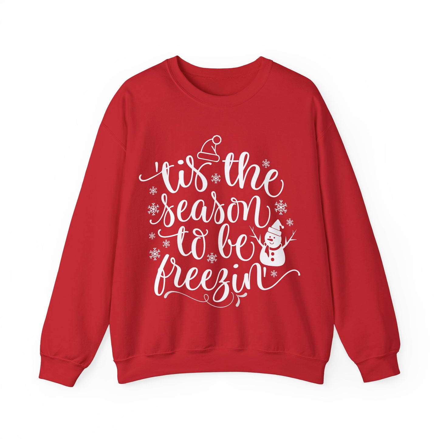 Holiday Season Unisex Crewneck Sweatshirt - 'Tis the Season to be Freezing